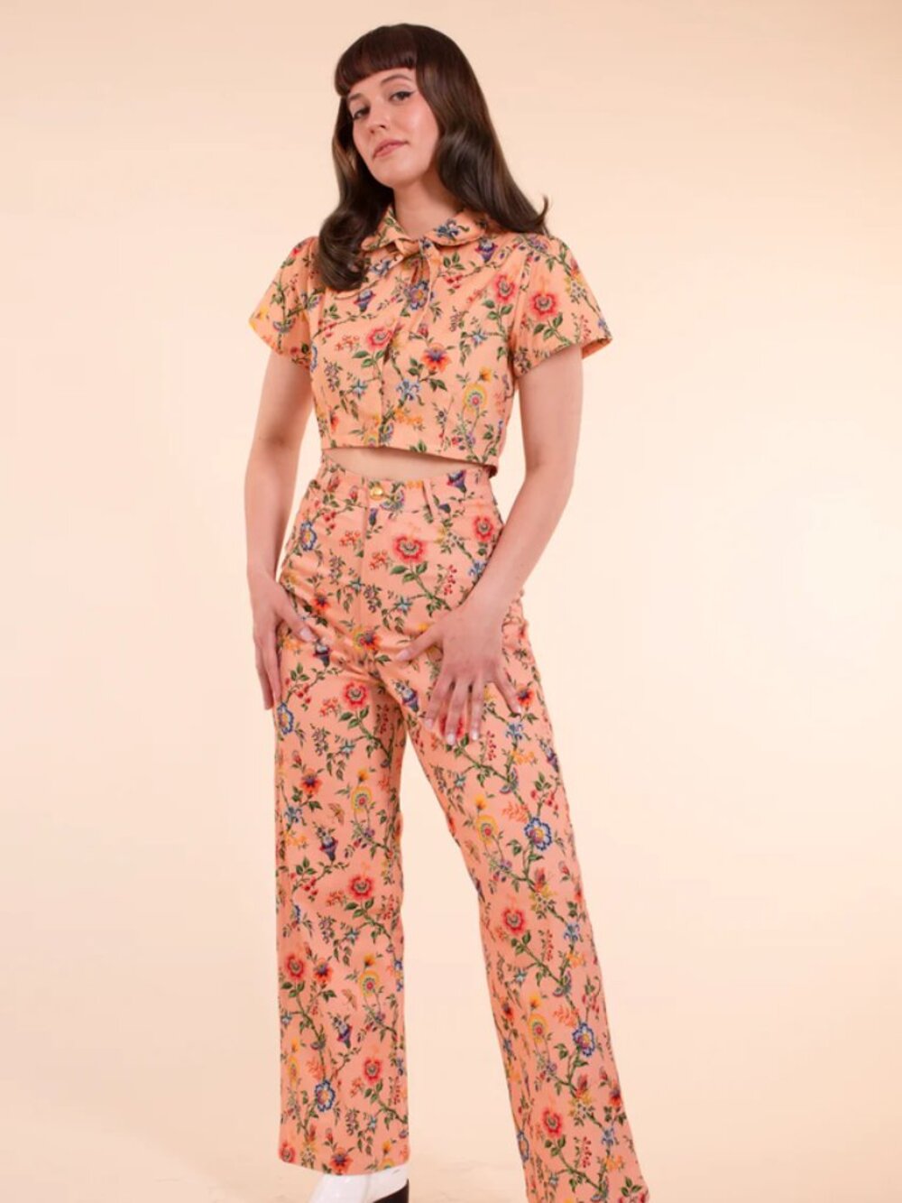 Samantha Pleet Scout Blouse - Pink Wallpaper - Size 5XL - Archive